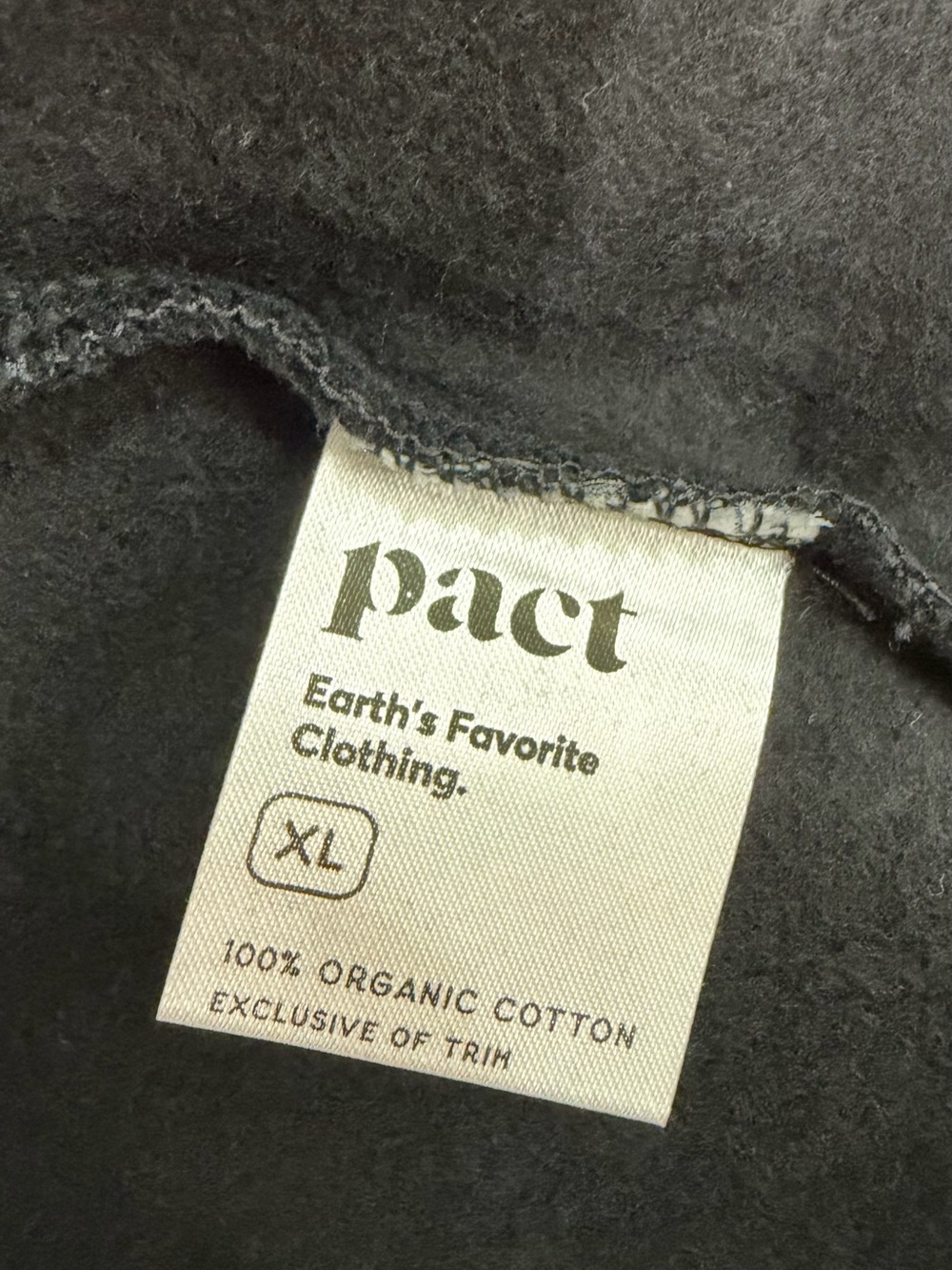Pact NWOT Organic Cotton Cloud Brushed Fleece Crewneck Sweater Size XL - Picture 10 of 11